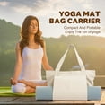 thumbnail image 3 of Bolsa de lona Xrkuu para yoga, color blanco roto, 45 x 35 x 15 cm, 3 of 9