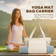 thumbnail image 3 of Bolsa de lona Xrkuu para yoga, color blanco roto, 45 x 35 x 15 cm, 3 of 9