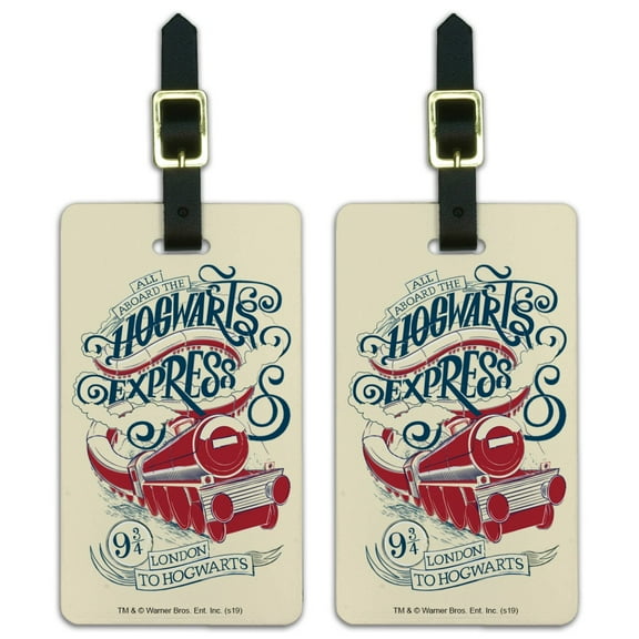 Harry Potter Hogwarts Express Luggage ID Tags Suitcase Carry-On Cards - Set of 2