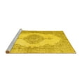 thumbnail image 2 of Ahgly Company Machine Washable Indoor Square Persian Yellow Traditional Area Rugs, 7' Square, 2 of 4