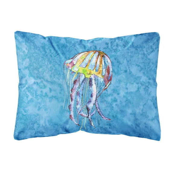 Carolines Treasures 8682PW1216 Jellyfish Canvas Fabric Decorative Pillow, 12H x16W, multicolor