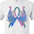 thumbnail image 4 of Inktastic Thyroid Cancer Awareness with Butterfly Ribbon Words T-Shirt, 4 of 5