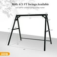 thumbnail image 2 of BOBOKY Heavy Duty 660 LBS Wooden Swing Frame with Extra Bottom Connection Board, Upgraded A-Frame Porch Swing Bench Stand for Indoor & Outdoor,Black, 2 of 7