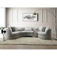 thumbnail image 2 of Bowery Hill Fabric Upholstered Sectional Sofa with 9 Pillows in Gray, 2 of 7