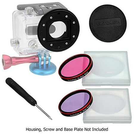 Fotodiox Filter Kit Fotodiox Pro WonderPana Go H3 Underwater Kit GoTough Filter Adapter System for GoPro Hero3 Waterproof Housing with 2 Water Correction Filter (Rose-Pink & Violet-Purple) ()