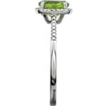 thumbnail image 4 of Sterling Silver Halo-Style Peridot & .01 ct tw Diamond Ring - Size 7, 4 of 4