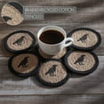 thumbnail image 5 of VHC Brands Raven Harvest Stencil Braided Cotton Coaster Set of 6, Decorative Fall Coasters, Table Decor for Fall Thanksgiving and Halloween, 5 of 6