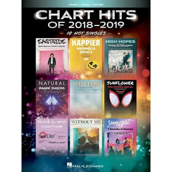 Hal Leonard Chart Hits of 2018-2019 (18 Hot Singles) Piano/Vocal/Guitar Songbook