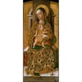thumbnail image 2 of Carlo Crivelli 8x14 Gold Ornate Wood Frame and Double Matted Museum Art Print Titled - Madonna and Child Enthroned (1472), 2 of 4
