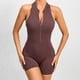 thumbnail image 1 of Traje de Yoga de verano para mujer, ropa deportiva corta de una pieza con manga, ropa de gimnasio, mono de entrenamiento de realce, ropa deportiva, 1 of 5