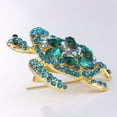 thumbnail image 3 of Yesbay Turtle Shape Full Rhinestone Inlaid Brooch Pin Women Shirt Collar Badge, 3 of 6