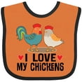 thumbnail image 3 of Inktastic Chicken Farmer I Love My Chickens Boys or Girls Baby Bib, 3 of 4