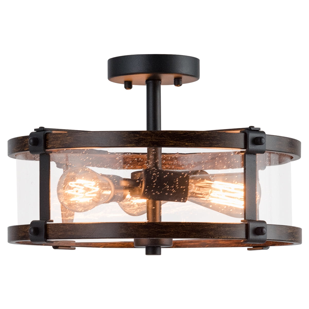 bubble glass flush mount ceiling light