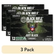 (3 pack) Black Rifle Coffee Company Just Black Keurig K-Cup Pods, Medium Roast, 12 Ct