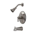 thumbnail image 1 of Kingston Brass KB3638NDL Robinet de Baignoire et Douche à Poignée Unique, Nickel Brossé, 1 of 1