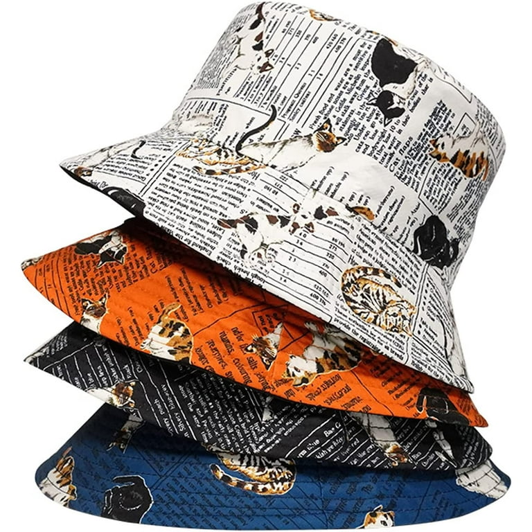 CoCopeaunts Women Bucket Hat Spring Summer Two Sided Fashion