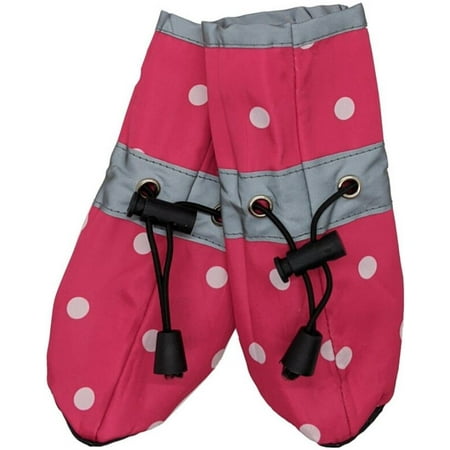 Fashion Pet Polka Dog Dog Rainboots Pink Small (2 Pack)