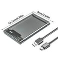 thumbnail image 5 of BYNNIX 2.5Inch External Hard Drives Enclosure Case Gray Blue Not Need Tool Installation Compatible for Window Operate Systems, 5 of 12