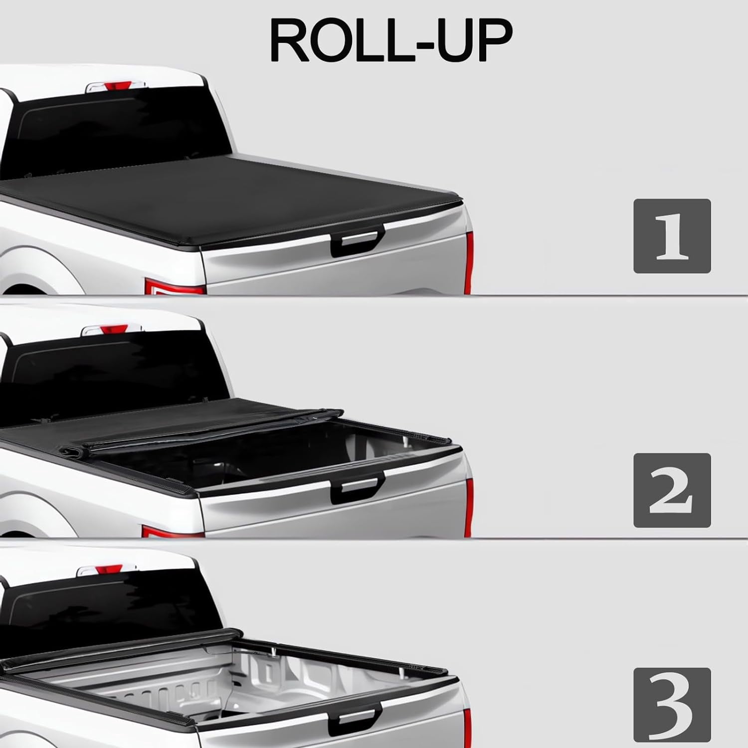 YHH Soft Roll-Up Tonneau Cover Compatible with 2007-2026 Silverado/Sierra 1500 5.8ft Bed
