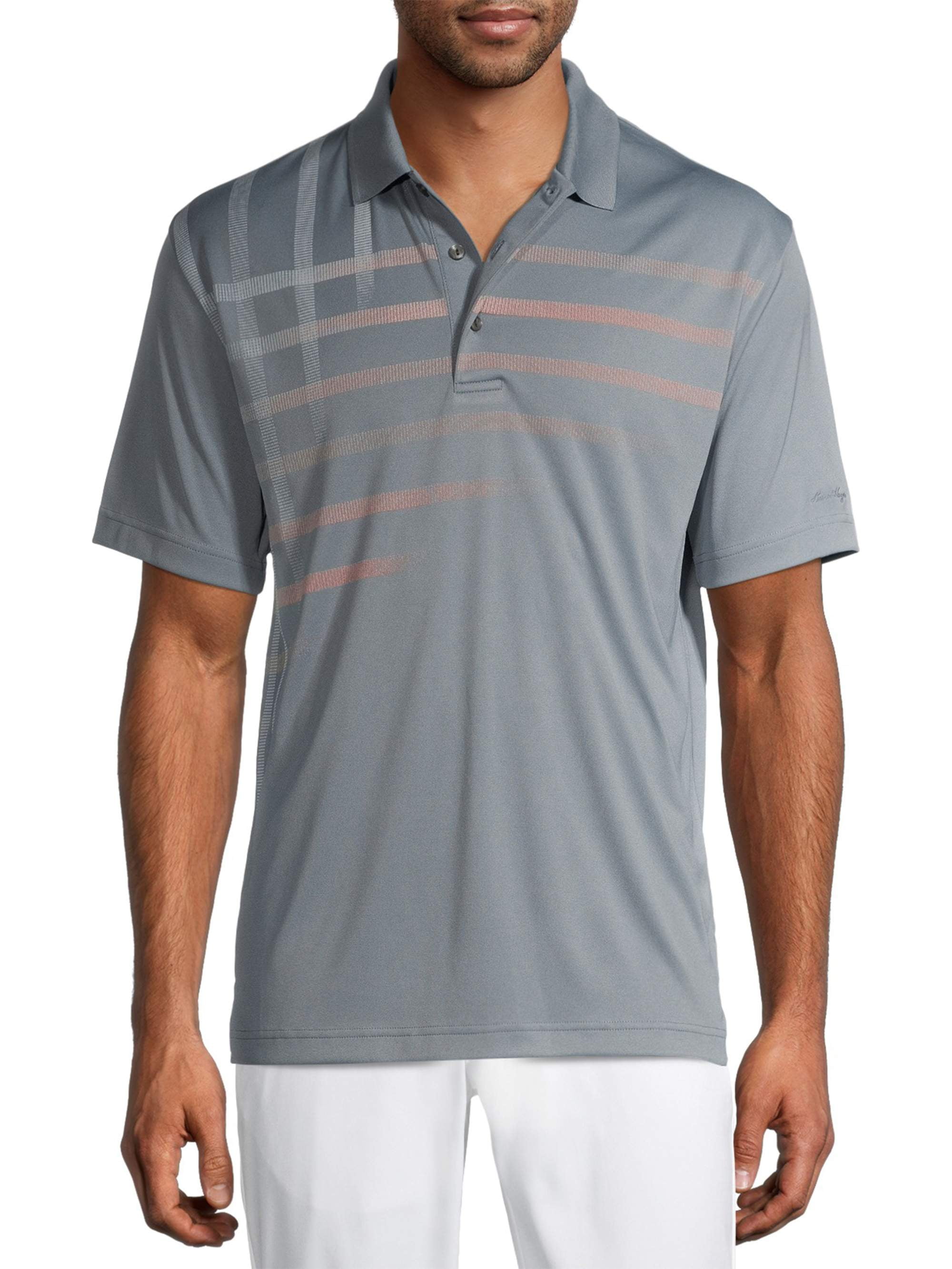 Ben Hogan Big Men's Plaid Print Short Sleeve Polo Shirt - Walmart.com