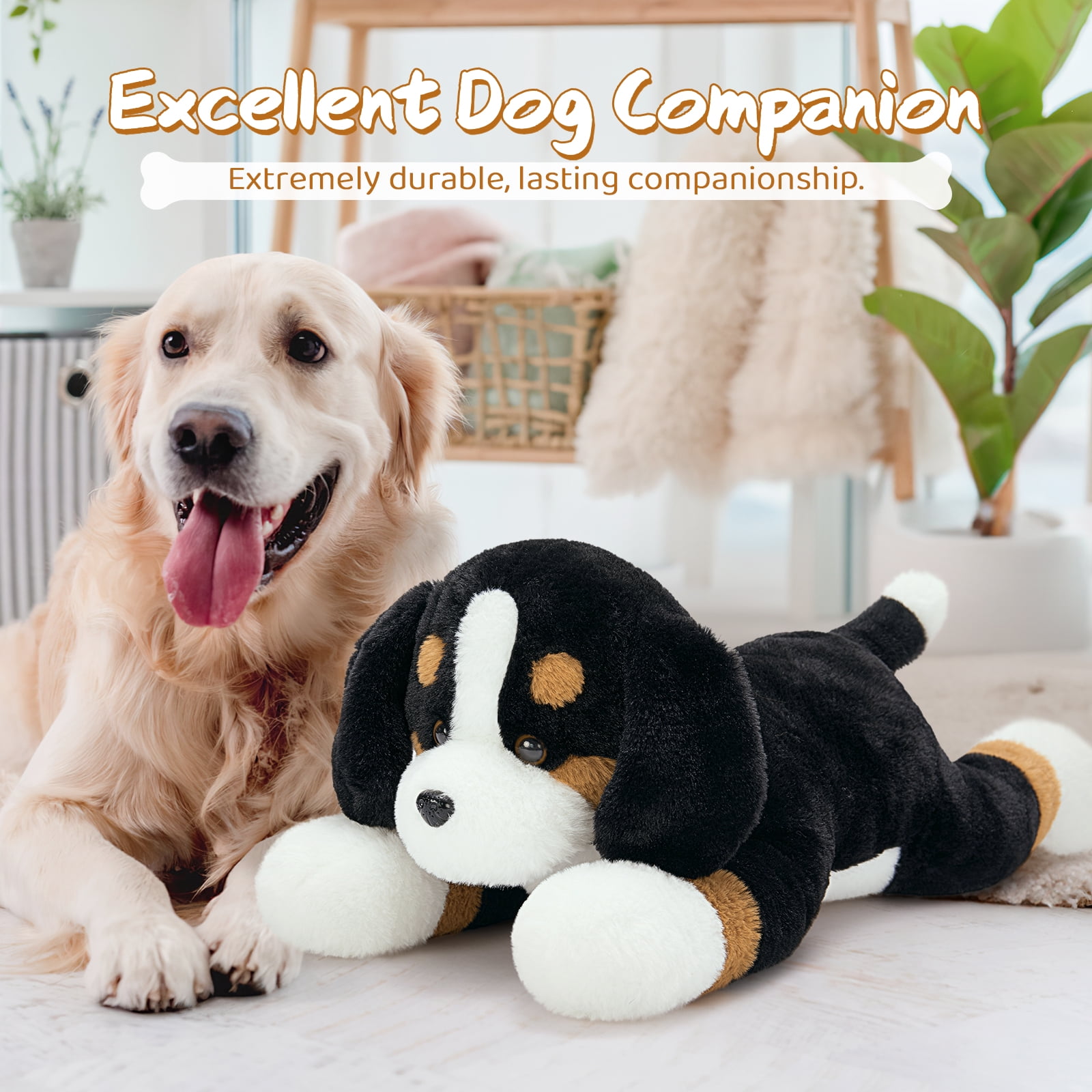 MaoGoLan 24.8'' Bernese Mountain Dog Stuffed Animal Giant Plush Dog Toy