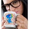 thumbnail image 2 of 3drose, Print of Baby Blue Dino on Orange Dots, 11oz Mug, 2 of 6