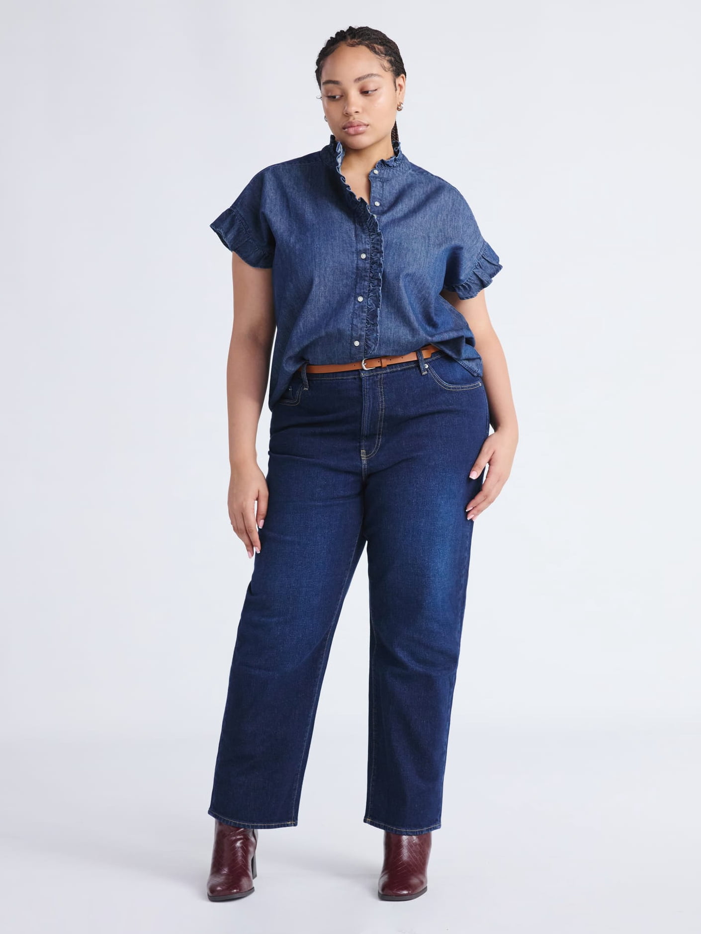 Free Assembly Women's Mid Rise Ankle Length Slim Jeans, 27" Inseam, Sizes 0-18
