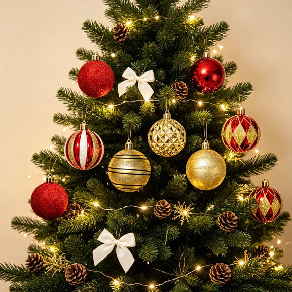 Fmbmuo 6cm Christmas Baubles Set Electroplated Plastic Balls Hand-Painted Xmas Tree Hanging Pendants for Holiday Party Decor 24pcs Christmas Decor,Multicolor