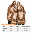 thumbnail image 2 of Joyfy Wearable Blanket Hoodie for Adults, Giggling Getup Oversized Sherpa Fleece Hoodie with Giant Pocket & Sleeves, Warm Cozy Gift for Women & Men, Brown Sloth, 2 of 6