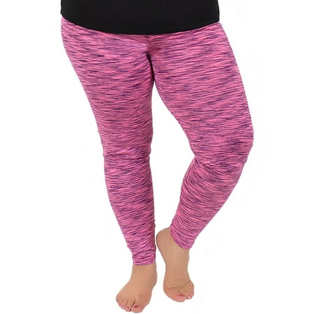 Stretch Is Comfort - Plus Size Print Leggings - 3X (20-22) / Pink ...