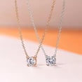 thumbnail image 2 of Collier Ras du Cou imitation Diamant 2 Carats Plaqué Or 18K / Collier Doré pour Femmes, 2 of 3