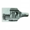thumbnail image 1 of Vintage Cutting Board, Old Photo of Auguste Vitu Monument in Paris French Heritage Retro Picture, Decorative Tempered Glass Cutting and Serving Board, Wine Bottle Shape, Black and White, by Ambesonne, 1 of 1