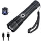 thumbnail image 1 of Rechargeable Led Flashlights, 3000 Lumen Zoomable Waterproof Flashlight With 26650 Batteries--, 1 of 4