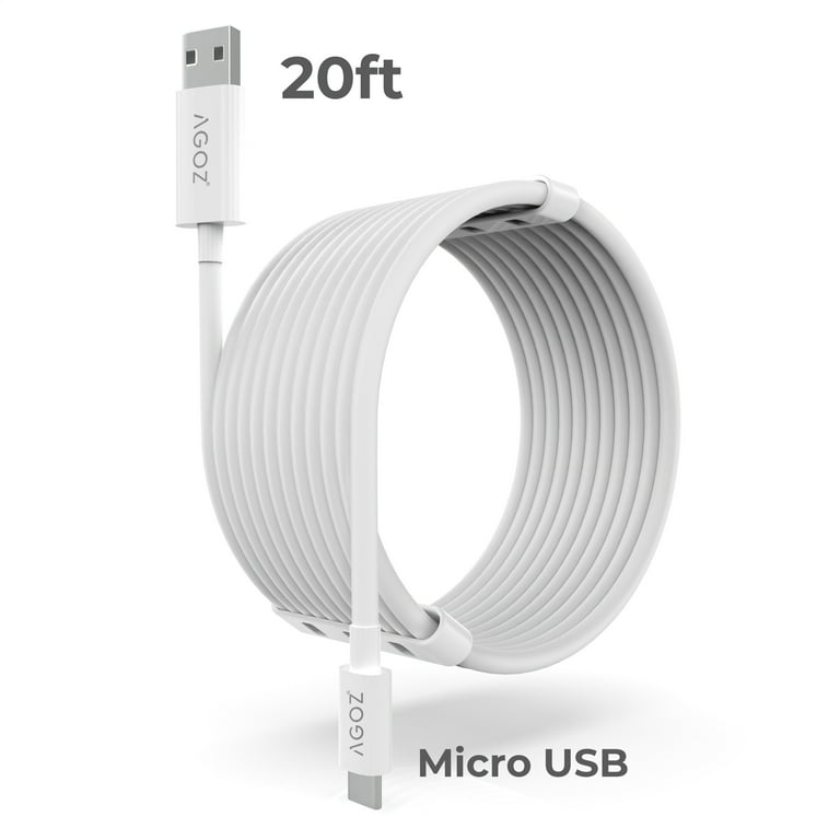 PS4 Controller Charger Charging Cable 20FT Micro USB Fast Data Cord for Playstation 4 PS4 Slim Xbox One Controller Samsung Galaxy S7 Note 5 J7