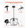 thumbnail image 4 of VEVOR 1-Light Black Pendant Light, 1 Pack, Farmhouse Iron Cage Metal Pendant Lighting with Clear Glass Shade, Adjustable Height Hanging Ceiling Lighting for Bedroom, Hallway, Entryway, Kitchen, 4 of 9