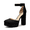 BLACK-SUEDE, variant on BURUDANI Women's High Chunky Platform Closed Toe Block Heels Square Toe Ankle Strap Dress Wedding Party Pumps Shoes AURELIA