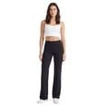 thumbnail image 4 of No nonsense Women's Flared Yoga Pants Wide Waistband Leggings, Black, XX-Large, 4 of 5