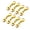 Gold, variant on 8 Pcs Double Lobster Clasp Connector Bracelet Extension Clasp Necklace Extender