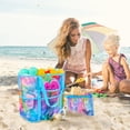 thumbnail image 3 of Bolsa de Playa Fiodrimy de Malla para Niñas y Mujeres con 10 Bolsillos y Cremallera, 3 of 7