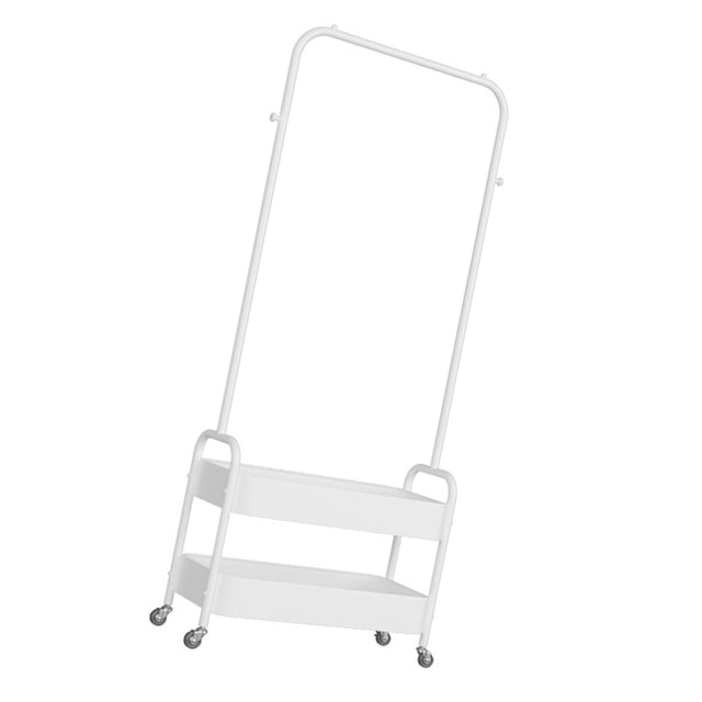 Perchero con 2 bandejas, multifuncional, para guardar ropa, regalos, accesorios para armario, entrada, recibidor, oficina, bolsos.