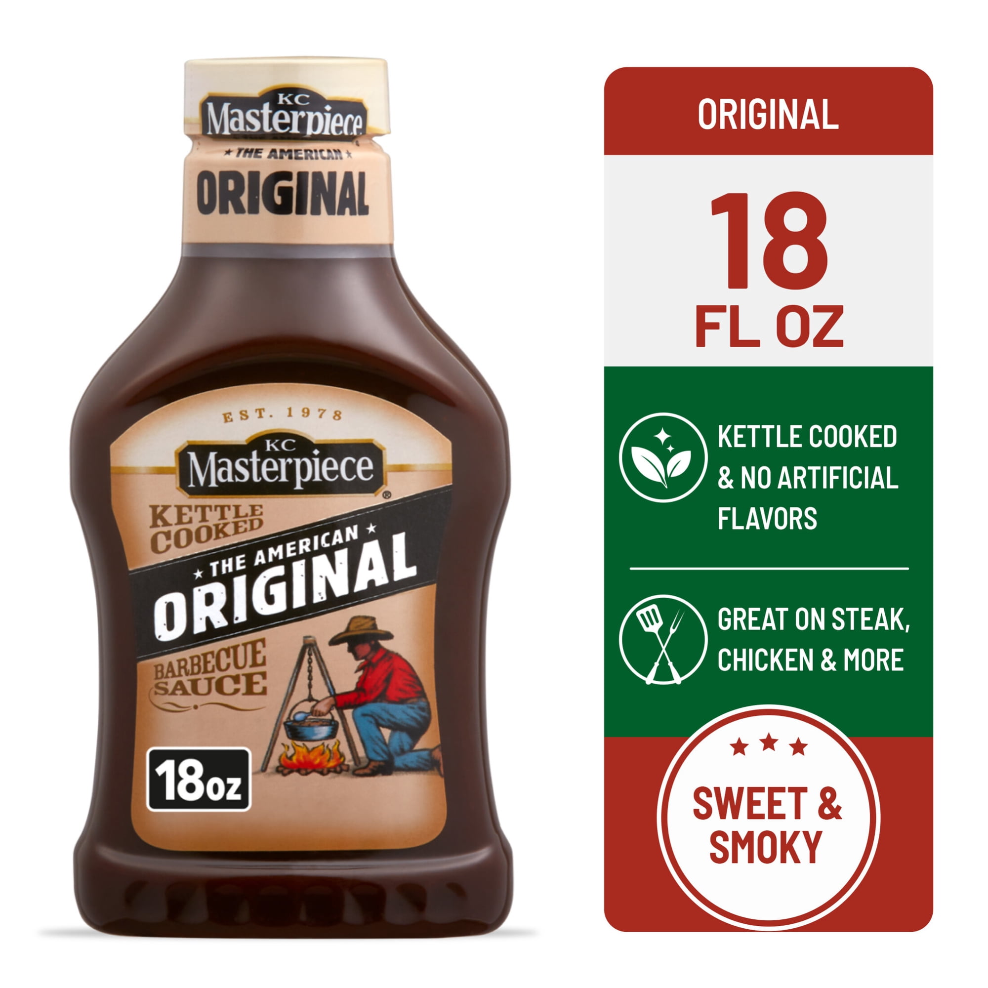 KC Masterpiece Original Barbecue Sauce, 18 fl oz Bottle