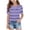 Purple, variant on Zpanxa Girls Summer Top Girls Short Sleeve Crew Neck Allover Print Daily School Uniform Blouse Tee Green 14 Years