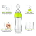 thumbnail image 3 of FNNMNNR Baby Food Feeder Silicone Squeeze Rice Cereal Bottles with Dispensing Spoon for Newborn Toddler Food Supplement, 3oz/90ml, 3 of 7
