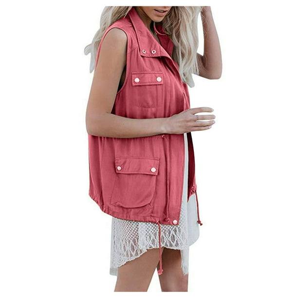 Pink hotsell sleeveless vest