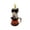 B006- Style F, variant on Gothic Halloween Decor with Skull Candle and Black Candle in 3.5X3.5X6 Inch, Halloween Shelf Decor for Table Centerpiece and Mantel Decorations, Battery Operated Candle with Warm