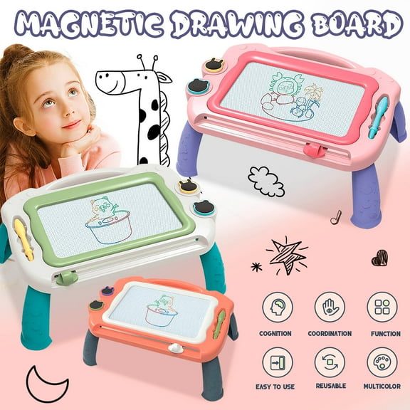 Xqxayjr under $5 3Pcs Magnetic Drawing Board, Magnetic Drawing Board forKids, Foldable Doodle Writing Table, Educational Graffiti Erasable Art Board,Childrens Learning ActivityToy