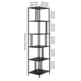 thumbnail image 6 of Evelyn&Zoe Cortland 18" Wide Rectangular Bookcase, Blackened Bronze, 6 of 7