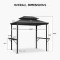 thumbnail image 6 of PURPLE LEAF 6' X 8' Hardtop Grill Gazebo BBQ Shelter Gazebo Canopy with Double Galvanized Steel Roof for Patio, Backyard, and Deck, 6 of 8