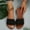 Black, variant on Women's Mesh Single Band Flat Sandals Summer Open Toe Slip on Slide Sandal White 6.5(38)