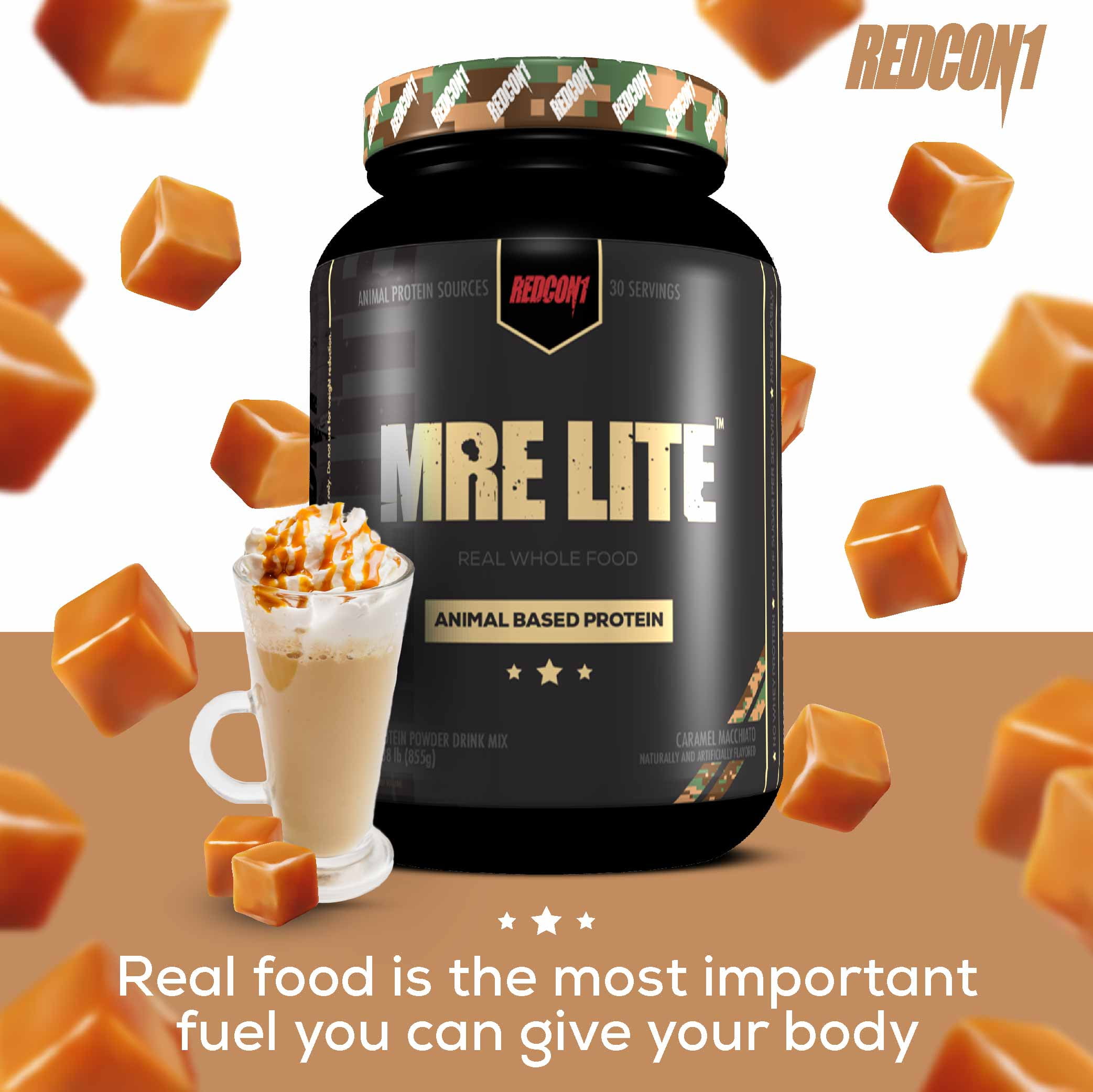 Redcon1 MRE Whole Food Protein Shake, Vanilla Milkshake, 25g Protein, 4 Ct  
